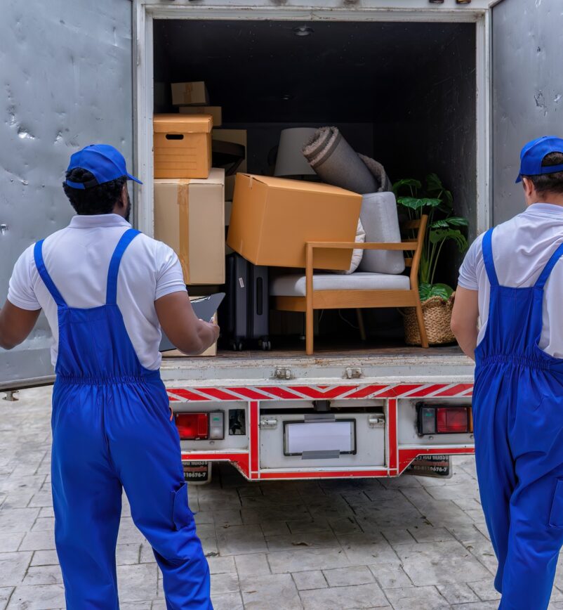 Professional goods move service use truck carry personal belongings